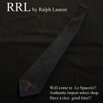 RRL DOUBLE RL _uA[G t[SELVEDGE DENIM TIE ZBbWfjlN^C