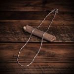TWIST SNAKE CHAIN NECKLACE@cCXg Xl[N `F[ lbNX@45cm Vo[lbNX