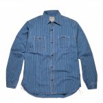 HOUSTON q[Xg INDIGO WABASH 40's WORK SHIRT EHobV [NVc EHbV