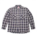 BIG MIKE �r�b�O�}�C�N ���C�g�t�����l�� �I���u�� �`�F�b�N �V���c GRAY WHITE