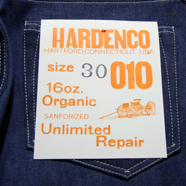 BRAND LIST ＞ HARDENCO ＞ ジーンズ ＞ HARDENCO ハーデンコー16oz